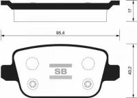 Колодки тормозные задние Sangsin Brake SP2101R