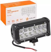 Фара светодиодная (балка) двухрядная, 12 LED рассеяный свет, 36W (165х78х65) 12/24V ALED046 AIRLINE