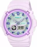 Наручные часы CASIO Baby-G, белый, фиолетовый