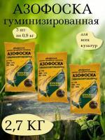 Удобрение Азофоска, 0,9 кг. - 1 упаковка, 3 упаковки, Буйские удобрения