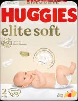 Подгузники Huggies Elite Soft 2 (4-6 кг) 82 шт