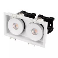 Встраиваемый светильник Arlight CL-SIMPLE-S148x80-2x9W Warm3000 (WH, 45 deg)