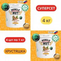 Арахисовая паста Muscle Nut хрустящая, без сахара, натуральная, высокобелковая