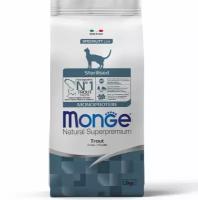 Monge Cat Monoprotein Sterilised Trout корм для стерилизованных кошек с форелью 1,5 кг