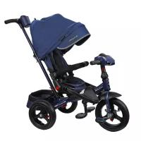 Трехколесный велосипед MOBY KIDS New Leader 360 12x10 AIR Car, 641210, dark blue