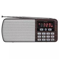 Perfeo Радиоприемник радиоприемник цифровой егерь FM+ 70-108МГц MP3 питание USB или BL5C коричневый i120-BK PF A4463