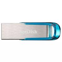 Флешка SanDisk Ultra Flair USB 3.0 64 ГБ, 1 шт., серебристый/синий