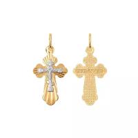 SOKOLOV Крест из комбинированного золота с алмазной гранью 121209