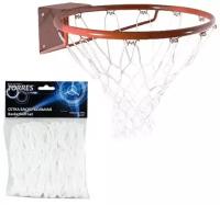 Сетка баскетбольная Torres нить 4 мм цвет белый