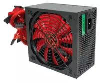 Ginzzu Блок питания PC500 14CM Red 80+ black, APFC,24+4p,2 PCI-E 6+2, 5 SATA, 4 IDE, оплетка, кабель питания, цветная коробка