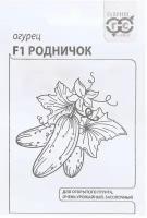 Семена Огурец "Родничок", F1, б/п, 0,3 г