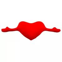 Подушка декоративная Мнушки Сердце с руками (Ап11сер11), 30x78 см, красный