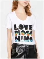 Футболка LOVE MOSCHINO, размер 44IT, белый