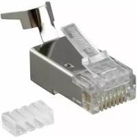 Разъем RJ45 8P8C кат.6 FTP PLUG-8P8C-UV-C6-TW-SH-10 экранир. универс. (уп.10шт) Hyperline 49340