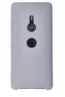 Чехол для Sony Xperia XZ3, прорезиненный с SOFT-TOUCH покрытием и микрофиброй (мягкая подкладкоа внутри), матовый чехол серый