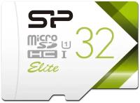 Карта памяти Silicon Power Elite MicroSDHC 32Gb Class 10 UHS-I (SP032GBSTHBU1V21)