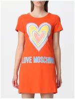 Платье LOVE MOSCHINO, размер 42IT, оранжевый