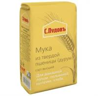 Мука из твердой пшеницы сорт высший (крупка) С. Пудовъ 500 гр