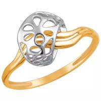Кольцо Эстет комбинированное золото, 585 проба