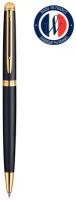 Ручка шариковая Waterman Hemisphere (CWS0920770) Matte Black GT M чернила син. подар.кор