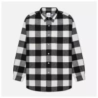 Мужская рубашка uniform experiment Baggy Logo Regular Collar Flannel Block Check