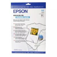 Бумага Epson А4 Iron-On Cool Peel Transfer Paper 124 г/м², 10 л, белый