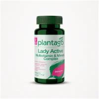Plantago Lady Active Multivitamin & Mineral Complex, Витаминно-минеральный комплекс для женщин от А до Zn / Плантаго