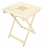 Стол KETT-UP ECO HOLIDAY 60*60см, KU325, фигурный, раскладной, деревянный, без покрытия, натуральный