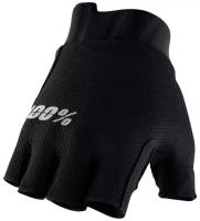 Велоперчатки 100% Exceeda Gel Short Finger Glove (Solid Black, S, 2021 (10021-100-10))