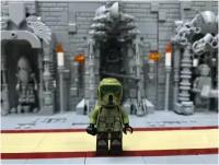 Минифигурка Лего Lego sw0518 Clone Scout Trooper, 41st Elite Corps (Phase 2) - Kashyyyk Camouflage, Scowl