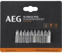 Биты AEG 10шт.РН2x25mm ASDPH22510 4932479511