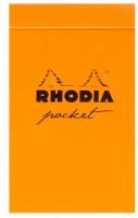 Карманный блокнот Rhodia Pocket Pad, 7,5х12, клетка, 80 г, оранжевый