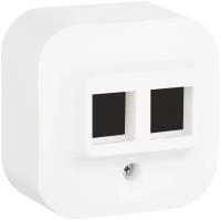 Legrand (Легранд) Адаптер для 1 или 2 розеток RJ-45 Keystone белая, Quteo 782226