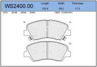 JEENICE WS240000 Колодки тормозные дисковые перед