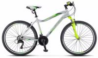 Горный (MTB) велосипед STELS Miss 5000 V 26 V050 (2022) рама 18, серебристый/салатовый