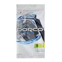Dorco TG708 (5 станков + 1 в подарок!), 2-лезв.станок, фикс.головка, увл.полоска, закрыт.архитектура, пластик.ручка 9 см