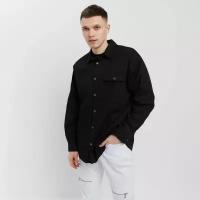 Рубашка мужская MIST oversize размер 50, черный