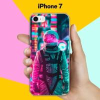 Силиконовый чехол на Apple iPhone 7 Астронавт 7 / для Эпл Айфон 7