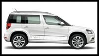 Наклейки полосы сплошные на борт Skoda Yeti (Шкода Йети) серебристые