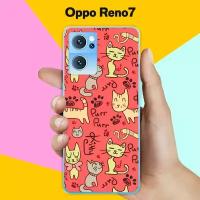 Силиконовый чехол на Oppo Reno7 Коты 60 / для Оппо Рено7 5Джи