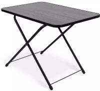 Стол складной/туристический/походный столик Ника ТСТ (компактный, дачный кемпинг, 75 х 50 х 50 / 62 см, ЛДСП, цвет: ясень черный)