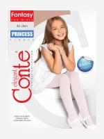 Колготки детские плотные без рисунка из микрофибры и LYCRA® Conte-kids Princess 40 den, размер 140-146, цвет Beige=Телесный