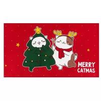 Полотенце Доляна Merry catmas, плотность ткани 160 г/м²