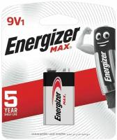 Батарейки Energizer MAX ALKALINE, 9V, Крона, 1 шт