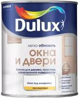 Краска Dulux для окон и дверей полуматовая 0,75л бесцветная