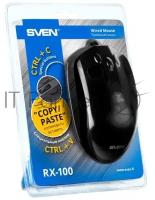 Мышь Sven RX-100 кн. копировать-вставить. 5+1кл. 1000-400DPI, чёрная
