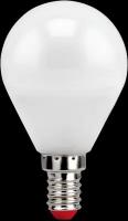 Светодиодная LED лампа Pulsar Шар E14 6W(560lm) 4000K 2K 80x45 пластик/алюминий противоудар. ALM-G45-6E14-4000-2
