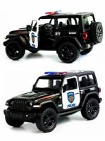Металлическая машинка Kinsmart 1:34 «2018 Jeep Wrangler (Полиция)» инерционная KT5412DP