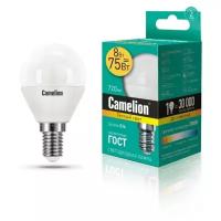 Светодиодная лампа Camelion LED8-G45/830/E14 (8Вт - 720Лм)