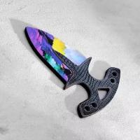 Сувенир деревянный "Тычковый нож", малый, фиолетовый с жёлтым 9762243